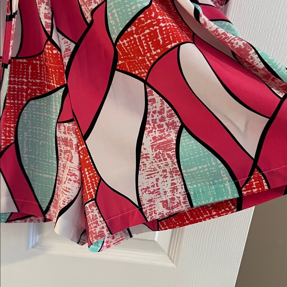 Colorful Abstract Print Romper - Picture 4 of 4